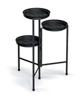 Metall Blumenständer schwarz 60 cm