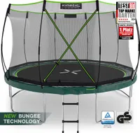 KINETIC SPORTS Trampolin Federlos-Design 'Bungee Safety Elite' Ø 244/305/366 cm - mit AirMAXX Sprungtuch, Outdoor Gartentrampolin für Kinder
