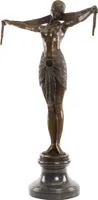 Bronzeskulptur Schaltänzerin Figur Moderne Skulptur Artdeco-Antik-Stil 73cm