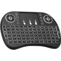 Lipa Mini drahtlose Tastatur Schwarz mit Airmouse - Kabellose Tastatur - Kabellose Maus - Kabellos und wiederaufladbar