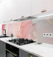 Küchenrückwand selbstklebend Marmor rosa gold Spritzschutz Folie 340 x 60cm