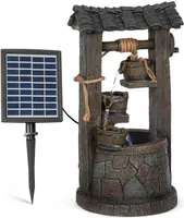 Blumfeldt Speyer Kaskadenbrunnen Solarbrunnen Gartenbrunnen Zierbrunnen ,Solarbetrieb ,4 Kaskadenstufen ,Indoor & Outdoor ,Solarpanel: 9 V / 2,8 W / 17,5 x 14 cm,frostbeständig