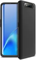 Hülle für Samsung Galaxy A80 360 Grad Schutz mit Displayglas Schutzglas Bumper Cover Galaxy A80 Farbe: Schwarz