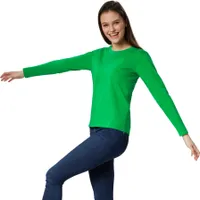 Langarm-Shirt Frauen - grün, S