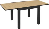 Outsunny stół ogrodowy stół jadalniany dla 6 osób stół patio rozkładany stół balkonowy obciążenie do 70 kg aluminium żółty 81/162 x 80 x 75 cm