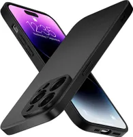 Hülle für iPhone 14 Pro Handy Schutz Tasche Case Slim Cover Bumper Schwarz Matt