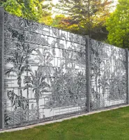 Zaunsichtschutz blühende Dschungelsträuche Sichtschutz Garten Zaun - 250x100cm