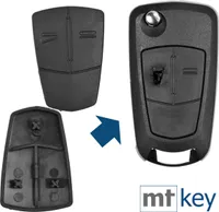 Auto Schlüssel Tasten Set 2X Tastenfeld kompatibel mit 2 Tasten Kompatibel mit OPEL Corsa D TIGRA Astra H Zafira Klappschlüssel