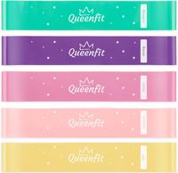 Queenfit® Theraband Set - 5 kusov 0,5-30kg - fitness gumy, odporové gumy, gymnastické gumy - joga, pilates, silový tréning, fitness