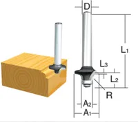 Makita Fräser Rundkanten 6 mm - D-09525