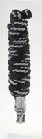 Führstrick schwarz/silber, mit Panikhaken