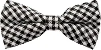 Oblique Unique Fliege Schleife karo Hochzeit Anzug Smoking - weiß-schwarz