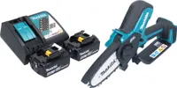 Makita DUC 101 RG201 Akku Astsäge 18 V 10 cm Brushless + 2x Akku 6,0 Ah + Ladegerät