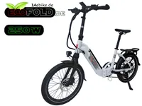 20 Zoll ECOFOLD BFH400N Elektrofahrrad Ebike Klapprad BaFang Heckmotor  250W 7 Gang 504 Wh Faltrad weiss