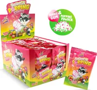 Rockooon Popping Candy Gum Tutti Frutti Halal 8 g Beutel Kaugummi+Knisterpulver