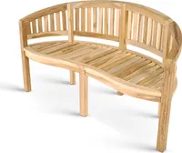 Gartenbank Bananenbank Teak 150 cm 3 Sitzer Bananenbank BANANA