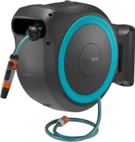 Gardena PowerRoll XXL 40m Automatik-Wandschlauchaufroller mit Batterie Blau