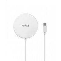 Aukey LC-A1-Whi Aircore Drahtloses Ladegerät Qi Wireless Charger 1,2m Kabel 15W Weiß