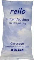 10x 1kg  reilo "Citrusduft" Luftentfeuchter Granulat (Calciumchlorid) im Vliesbeutel, Nachfüllpack für Raumentfeuchter