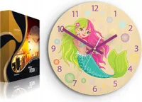 ModernClock, wanduhr, Wanduhr für Kinder Meerjungfrau, Silent Wanduhr, 30cm