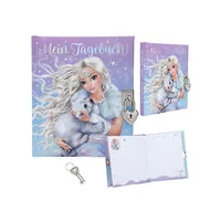 Depesche 12054 TOPModel Iceworld - Tagebuch mit Model-Motiv in Blau und Violett, kleinen Eisbären, einem Schloss und 192 verzierten Papierseiten
