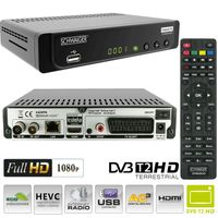 Schwaiger DVB-T2 HD Receiver Freenet TV HDMI USB SCART LAN Anschluss FULL HD+