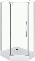 Duschkabine, GLASGOW 100X80 LINKS mit Duschtasse und Siphon