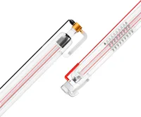 Tuba laserowa CO2 VEVOR 60 W, długość 1250 mm, średnica 55 mm, szkło borokrzemowe z metalową głowicą, żywotność 5000-6000 godzin, wstępnie okablowana do grawerowania i cięcia laserowego