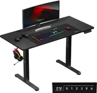 Huzaro Hero 8.2 | Stůl Elektrický počítačový stůl Kancelářský stůl Stojící stůl 120 x 60 cm Výškově nastavitelný | Plynule nastavitelný | Černý
