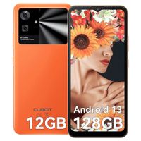 CUBOT Note 21 Mobilní telefon bez smlouvy 12GB+128GB/1TB, Android 13 Smartphone, 6,56" 90 Hz, 50 MP fotoaparát, 5200 mAh baterie GPS/OTG/Face ID Orange
