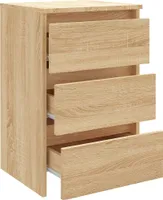 vidaXL Nachttische 2 Stk. Sonoma-Eiche 40x35x62,5 cm Holzwerkstoff