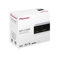 Pioneer BDR-212EBK - Schwarz - Vorderseite - Horizontal - Desktop - Blu-Ray DVD Combo - BD,BD-R,BD-R