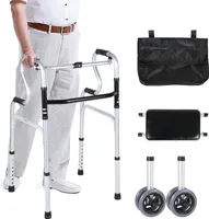 Jopassy lekki rollator, chodzik, chodzik z regulacją wysokości 5/8, z siedziskiem, chodzik z 4 kółkami