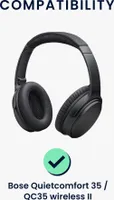 kwmobile 2x Ohrpolster kompatibel mit Bose Quietcomfort 35 35II 25 15 / QC35 QC35II QC25 QC15 Polster - Kopfhörer Polster aus Kunstleder für Over Ear