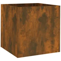 The Living Store Pflanzgefäß Räuchereiche 40x40x40 cm Holzwerkstoff
