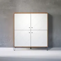 trendteam Wohnen Vysoká doska Touch Artisan Dub melamín/biela matná tepelne tvarovaná 123 x 136 x 40 cm