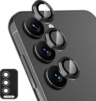 Für Samsung Galaxy A14 / A34 Aluminium Ring Kamera + H9 Tempered Hart Glas Film Schwarz