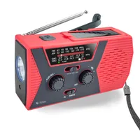 X4-TECH Portable FM/AM Solar Radio mit Taschen- und Leselampe USB