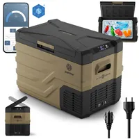 Cestovní chladnička PEME Quest 40 - 35,3 l, kompresorová chladicí technologie, -20 °C až +20 °C, ovládání Bluetooth, 2 systémy napájení, režim ECO, odolná, Sand Storm