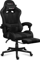 huzaro Force 4.7 | Gaming Stuhl Bürostuhl Computerstuhl PC Chair | 90-140° Neigungswinkel Kopfstütze Lendenkissen Fußstütze Stoff | Schwarz