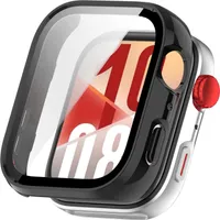 Pro Huawei Watch Fit 4 Plastové pouzdro PC + 9H tvrzené sklo Black