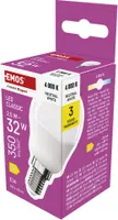 EMOS LED Lampe Mini Globe, 2,5W Ersatz für 32W, kleine Birne mit E14 Sockel, Helligkeit 350 lm, Neutralweiß 4000 K, 30000 h Lebensdauer , ZQ1D13