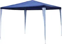 LEX Pavillon 3 x 3 m, PE Gewebe, Metallgestänge, Blau/Weiß