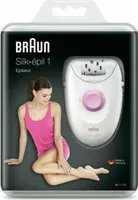 Braun Silk-épil 1 1-173 Epilierer Weiß, Rosa