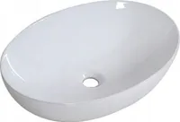 Keramik Waschbecken Aufsatzwaschbecken Waschschale Waschtisch weiß oval