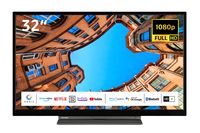 Toshiba 32LK3C63DAW 32 Zoll Fernseher / Smart TV (Full HD, HDR, Alexa Built-In, Triple-Tuner) - Inkl. 6 Monate HD+
