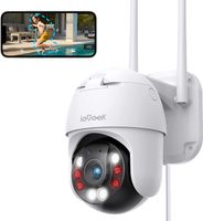 ieGeek Überwachungskamera Aussen 1080P, Outdoor Kamera mit Automatische Verfolgung, Mensch Bewegungsmelder, Farbe Nachtsicht, 5X Digital Zoom, 2-Wege-Audio, ONVIF