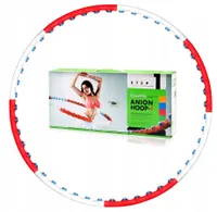 Jinpoli ANION hula hoop z ćwiekami do masażu trener brzucha 105 cm fitness 0,85 kg