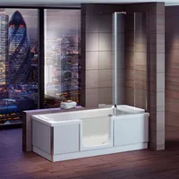 STYLE Badewanne mit Tür/Seniorenbadewanne 170 x 75 x 57,5 cm,  Ausführung Links