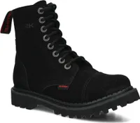 NAGABA Stiefel Damen Herren Springerstiefel 8-Loch - Leder - Schwarz - 42